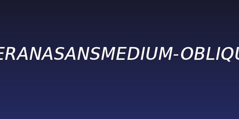 VeranaSansMedium-Oblique Social Header