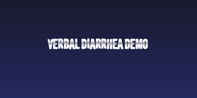 Verbal Diarrhea DEMO Social Header
