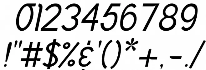 Vercingétorix Regular Italic Font OTHER CHARS