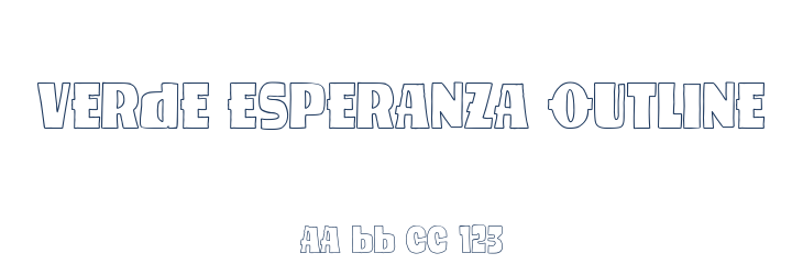 Verde Esperanza Outline Font Preview