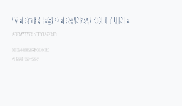 Verde Esperanza Outline Business Card