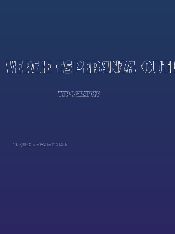 Verde Esperanza Outline Poster