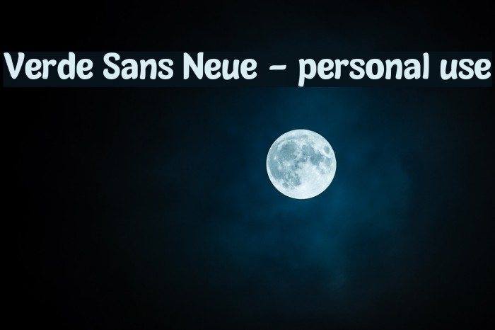 Verde Sans Neue - personal use Example 1