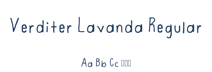 Verditer Lavanda Regular Font Preview