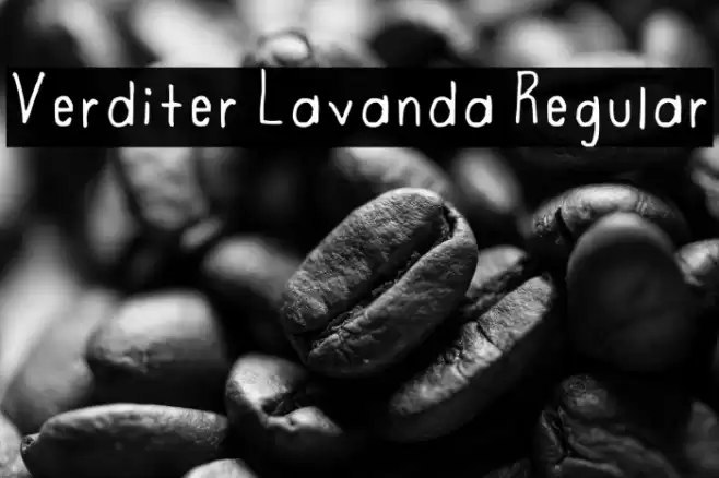 Verditer Lavanda Regular Fonte examples