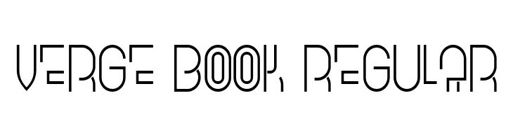 Verge Book Regular  免费字体下载