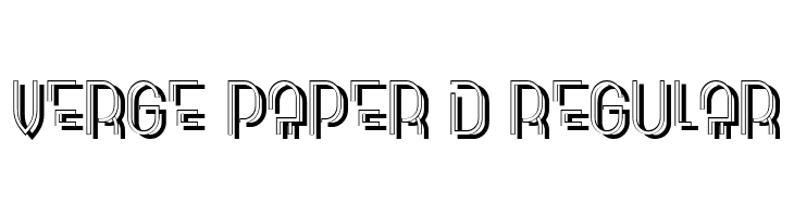Verge Paper 3D Regular  Frei Schriftart Herunterladen