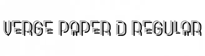 Verge Paper 3D Regular  Frei Schriftart Herunterladen