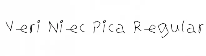 Veri Niec Pica Regular  font caratteri gratis