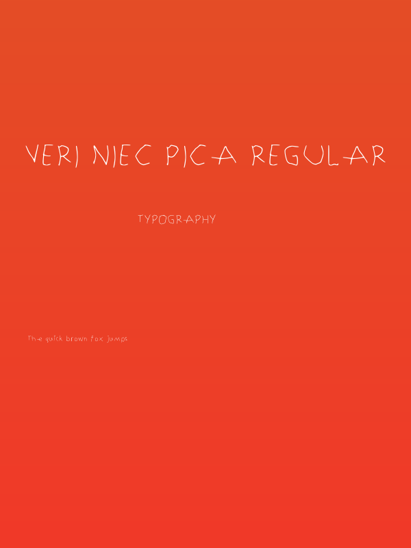 Veri Niec Pica Regular Poster