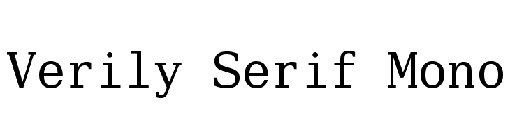Verily Serif Mono Font