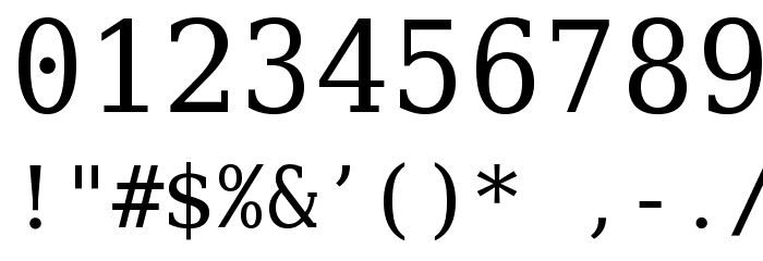 Verily Serif Mono Font Alte caractere