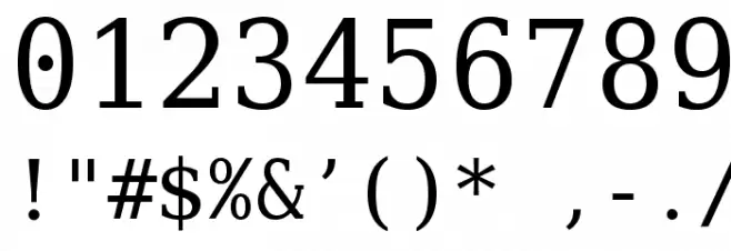 Verily Serif Mono Caratteri ALTRI CARATTERI