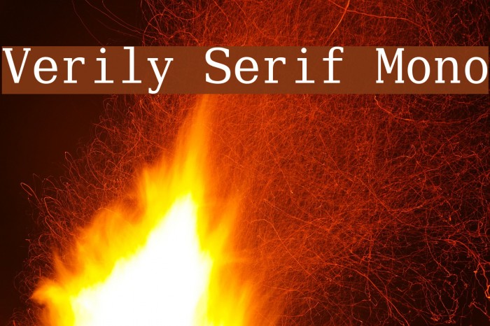 Verily Serif Mono Font examples