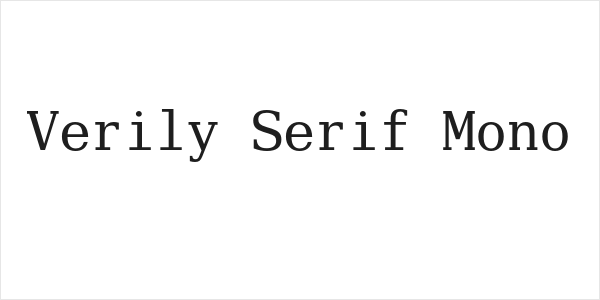 Verily Serif Mono Logo