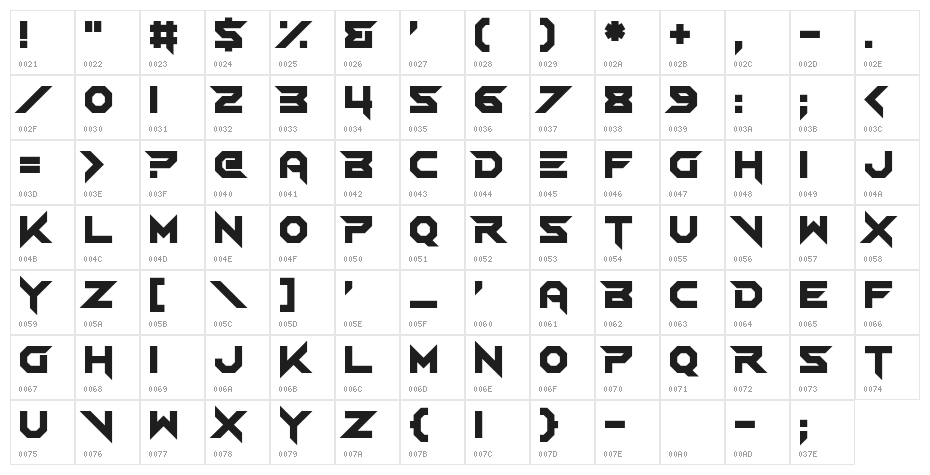 Vermin Verile Character Map
