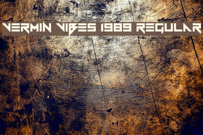 Vermin Vibes 1989 Regular Font examples