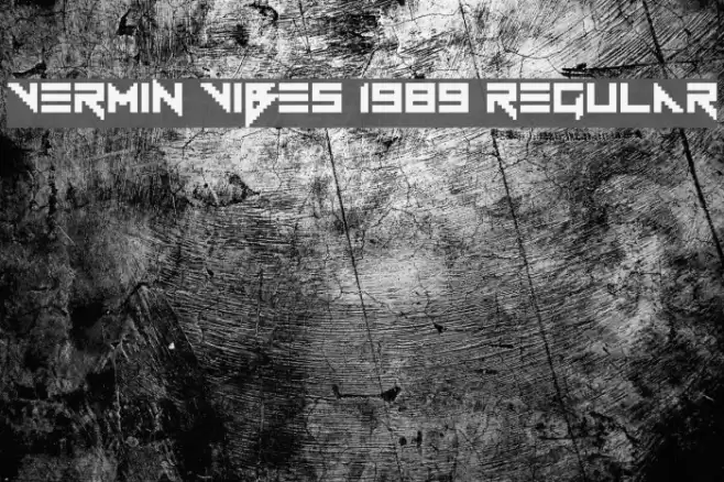 Vermin Vibes 1989 Regular Caratteri examples