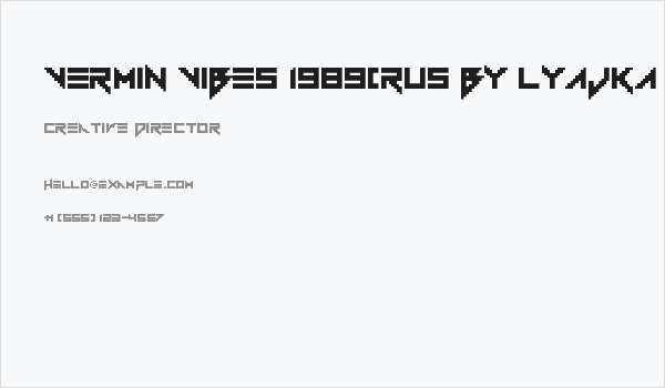 Vermin Vibes 1989(RUS BY LYAJKA Business Card