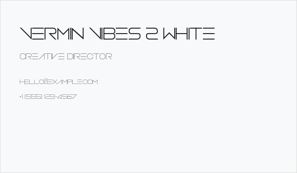 Vermin Vibes 2 White Business Card