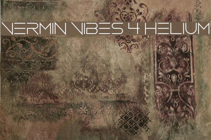 Vermin Vibes 4 Helium Font examples