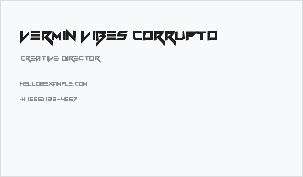 Vermin Vibes Corrupto Business Card