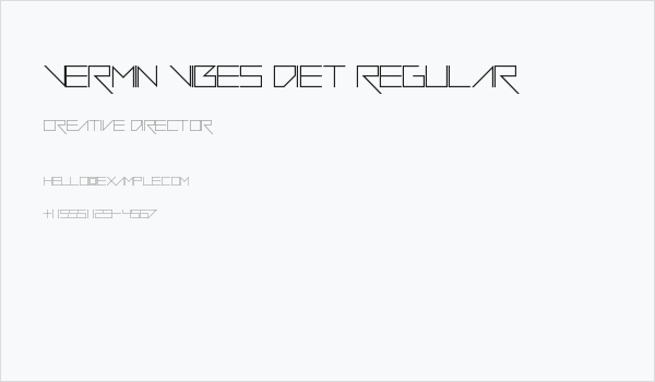 Vermin Vibes Diet Regular Business Card