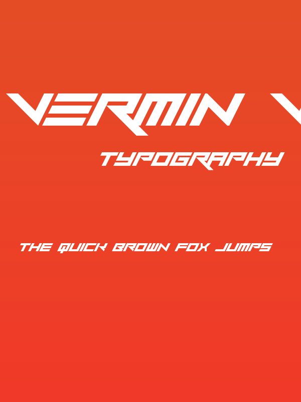 Vermin Vibes Slant Regular Poster