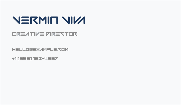 Vermin Viva Business Card