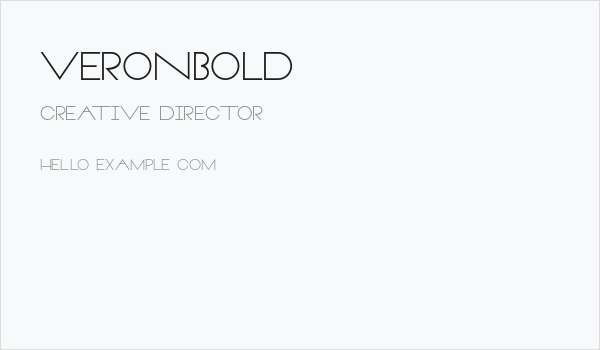 VeronBold Business Card