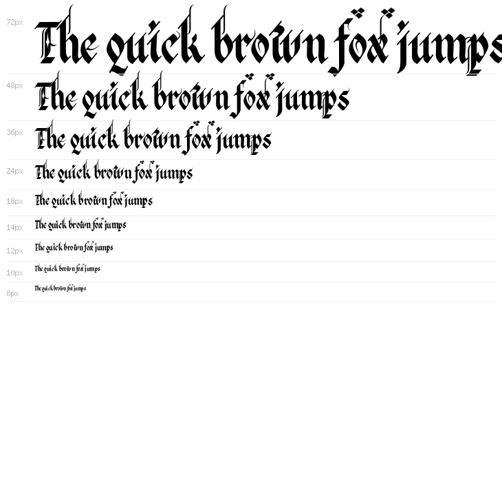 Verona Gothic Flourishe Waterfall