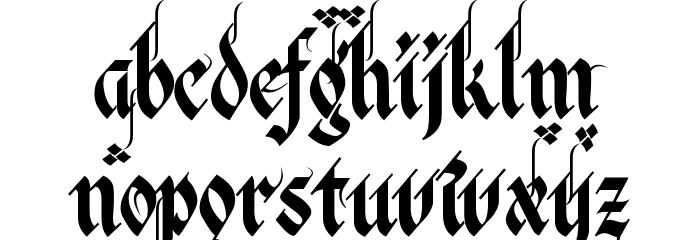 Verona Gothic Flourishe Font LOWERCASE