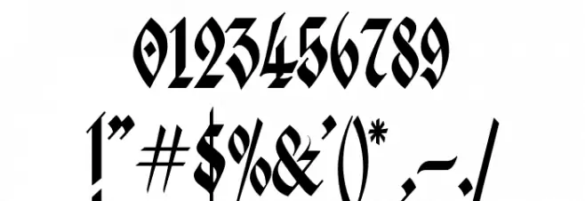 Verona Gothic Font OTHER CHARS