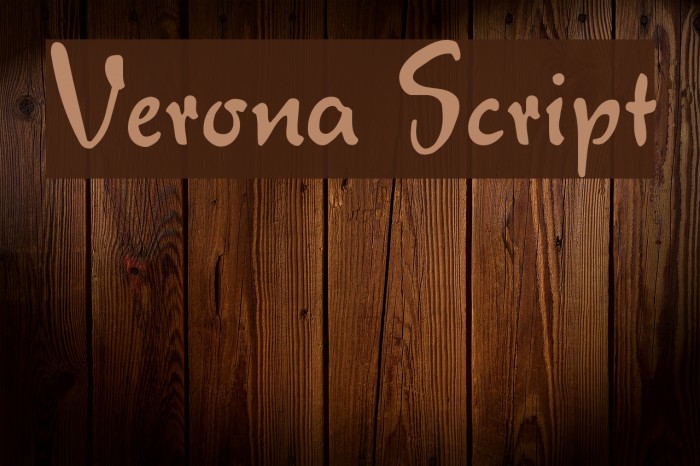 Verona Script Caratteri examples