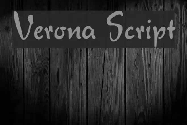 Verona Script Caratteri examples