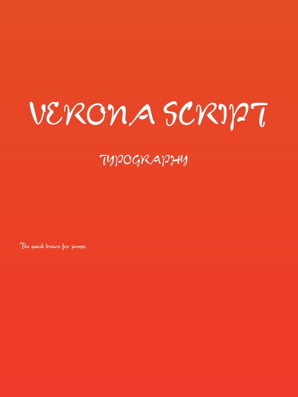 Verona Script Poster