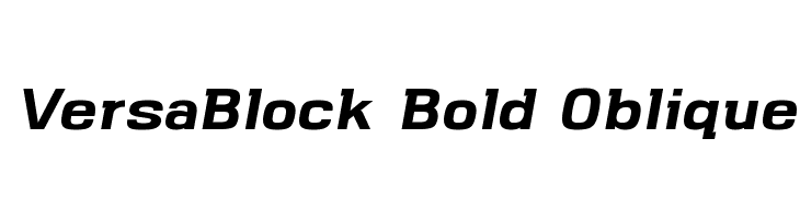 VersaBlock Bold Oblique Font
