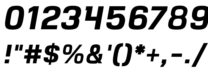 VersaBlock Bold Oblique Font OTHER CHARS