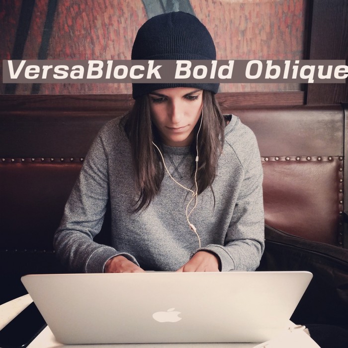 VersaBlock Bold Oblique Font examples
