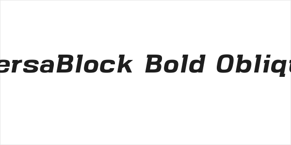 VersaBlock Bold Oblique Logo