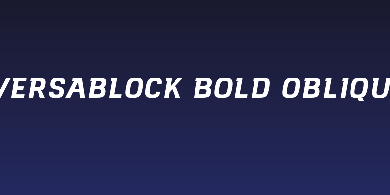 VersaBlock Bold Oblique Social Header