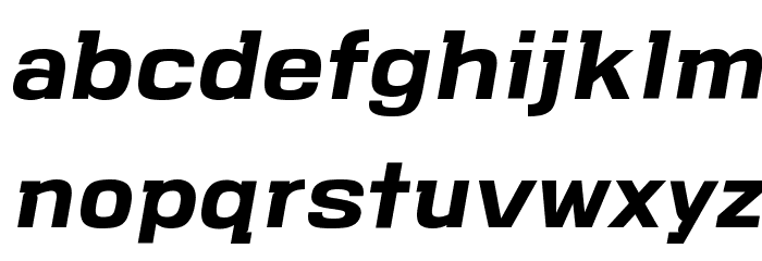 VersaBlock Bold Oblique Font LOWERCASE