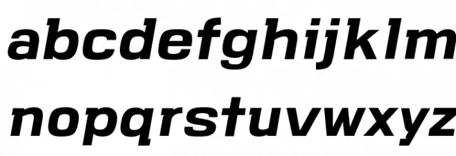 VersaBlock Bold Oblique Font LOWERCASE