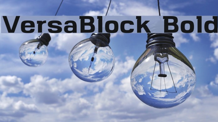 VersaBlock Bold Font examples