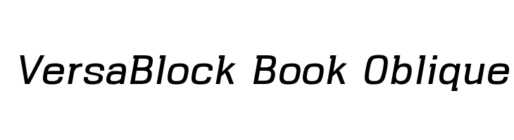 VersaBlock Book Oblique  नि: शुल्क फ़ॉन्ट्स डाउनलोड