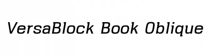 VersaBlock Book Oblique  नि: शुल्क फ़ॉन्ट्स डाउनलोड