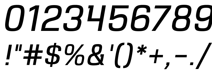 VersaBlock Book Oblique Font OTHER CHARS