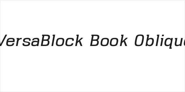 VersaBlock Book Oblique Logo