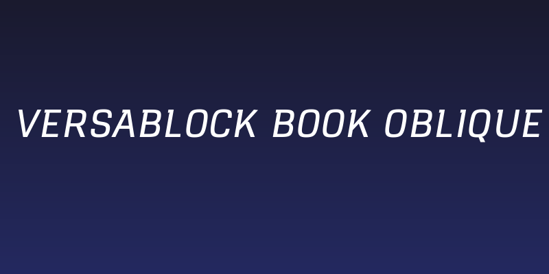VersaBlock Book Oblique Social Header