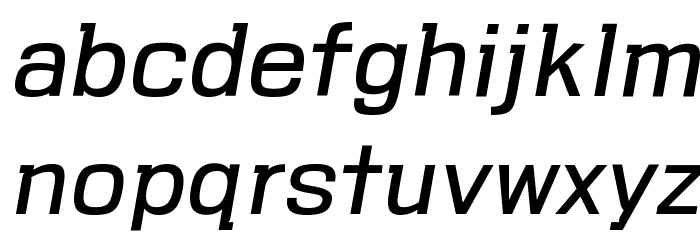 VersaBlock Book Oblique Font LOWERCASE